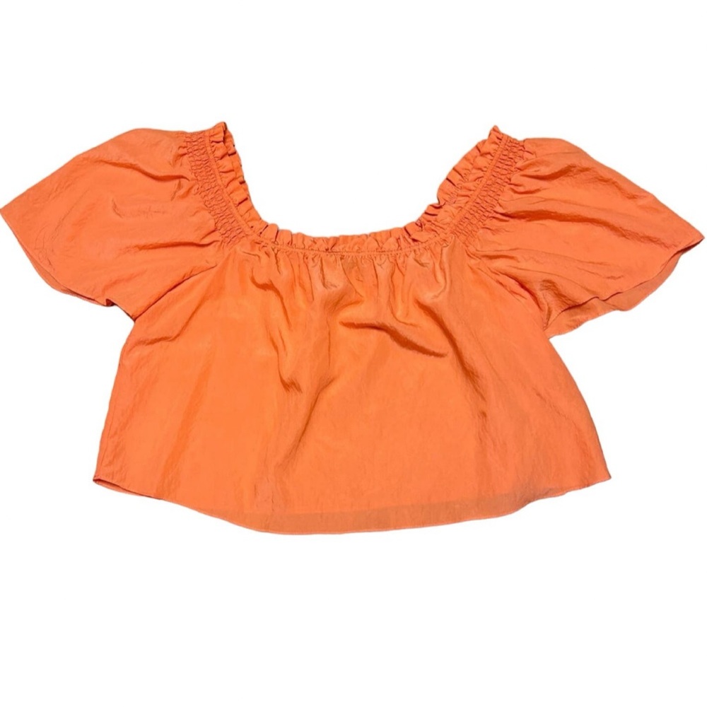 Eloquii Alexa Flutter Sleeve Blouse Color:Orange … - image 4